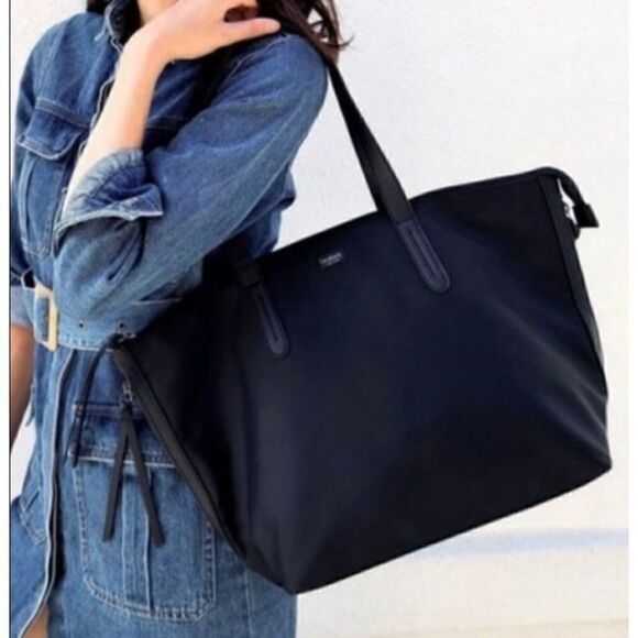 Botkier Bond Weekender Tote Bag Black Nylon - Picture 1 of 6